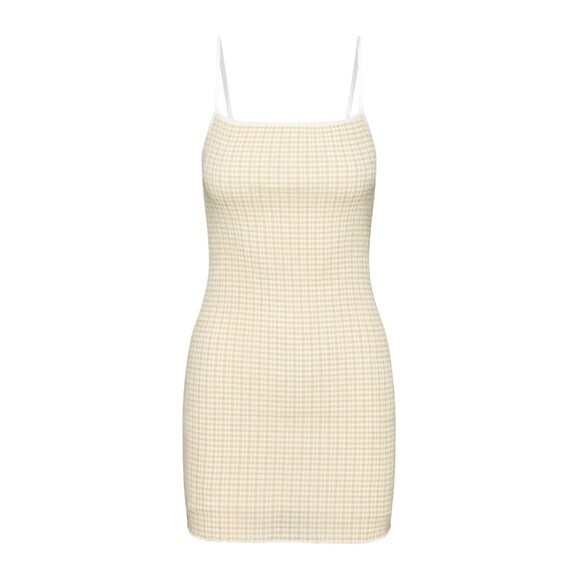 Aritzia Wilfred Jazz Mini Dress | Birch/Escape Gingham | Size M - Picture 2 of 15